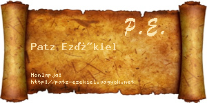Patz Ezékiel névjegykártya